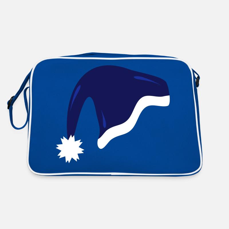 Chapeau de Noël bleu Sac Retro