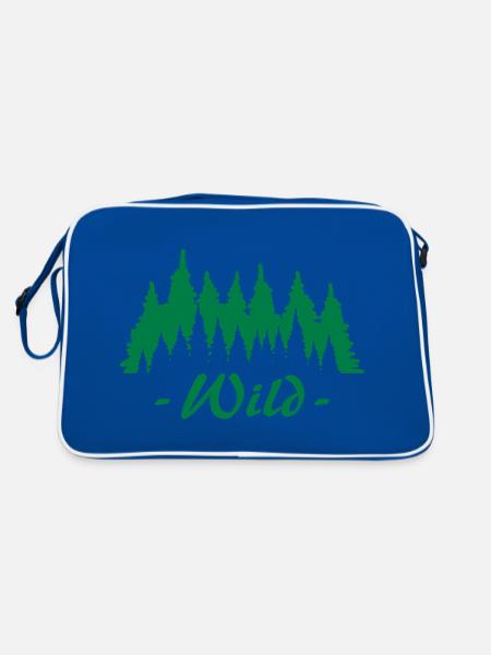 Sauvage - Wild - Retro Tasche - Blau/Weiß - Hinten
