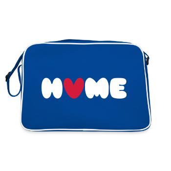 Home Is Where The Heart Is - Retro Bag - blue/white - Back