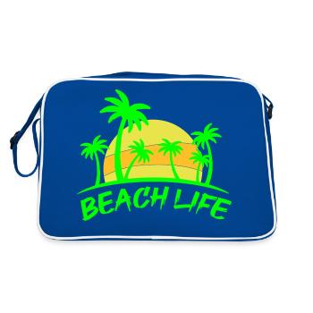 Beach Life - Retro Bag - blue/white - Back
