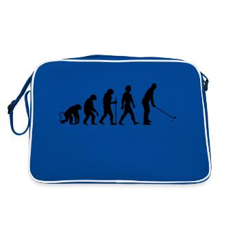 evolution golf - Retro Tasche - Blau/Weiß - Hinten