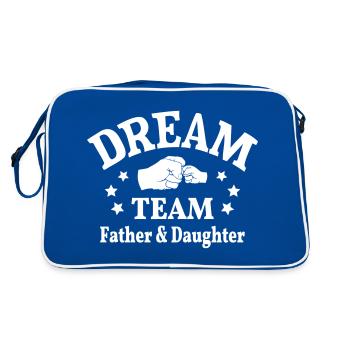 L'équipe père-fille L'équipe de rêve des filles de papa Le poing - Sac Retro - bleu/blanc - Dos