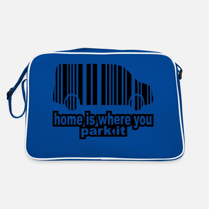 home is where you park it Retro Tasche