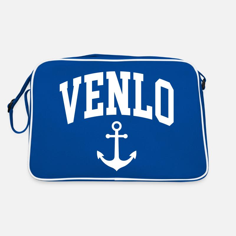 Venlo - Retro Tasche - Blau/Weiß