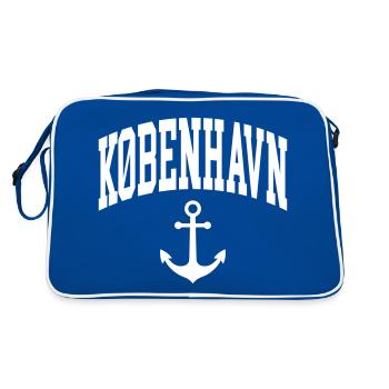 Kopenhagen - Retro Tasche - Blau/Weiß - Hinten