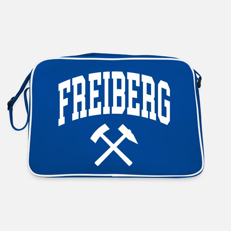 Freiberg - Retro Tasche - Blau/Weiß