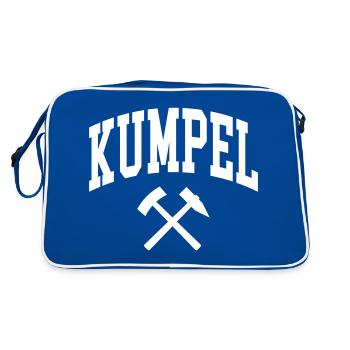 Kumpel - Retro Tasche - Blau/Weiß - Hinten