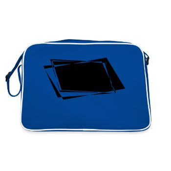 Arrière-plan asymétrique - Sac Retro - bleu/blanc - Dos