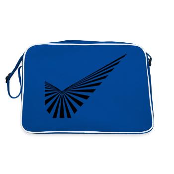 trance - Retro Tasche - Blau/Weiß - Hinten