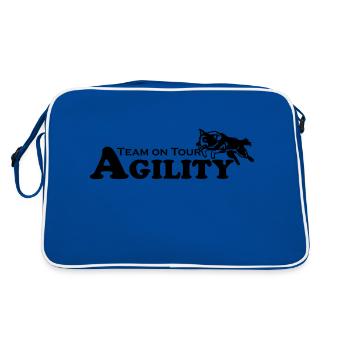 Agility Team on Tour - Retro Tasche - Blau/Weiß - Hinten