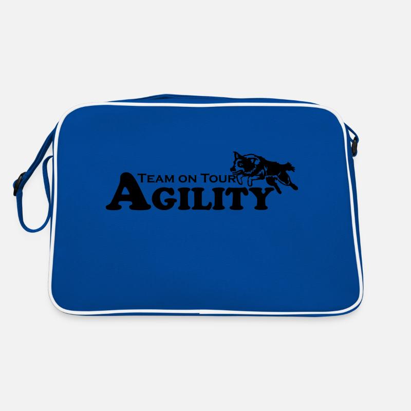 Agility Team on Tour - Retro Tasche - Blau/Weiß