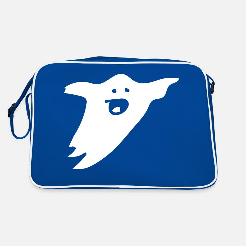 heulendes Gespenst - Retro Tasche - Blau/Weiß
