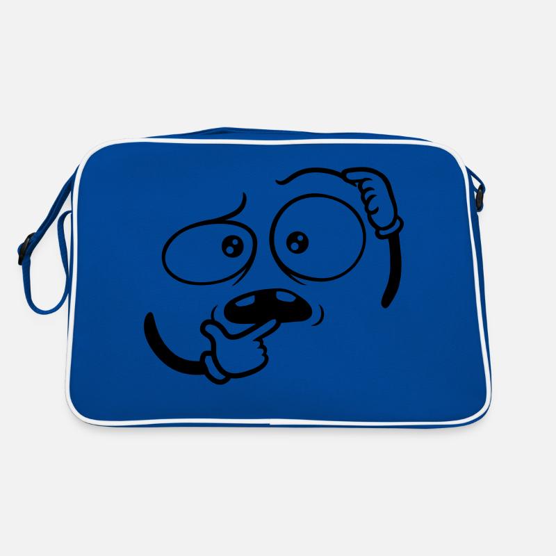 Doubtful Hand Gesture Face Retro Bag