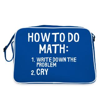 HOW TO DO MATH - Retro Bag - blue/white - Back