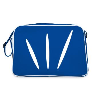 3 rayons | Lueur | Graphique vectoriel - Sac Retro - bleu/blanc - Dos