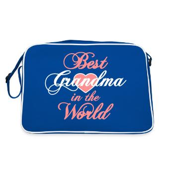 Meilleure grand-mère du monde Coeur Meilleure grand-mère du monde - Sac Retro - bleu/blanc - Dos
