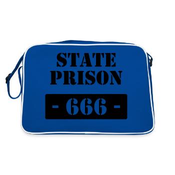 State Prison - 666 - Retro Tasche - Blau/Weiß - Hinten