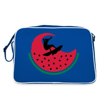 Surfeur de pastèque - Sac Retro - bleu/blanc - Dos