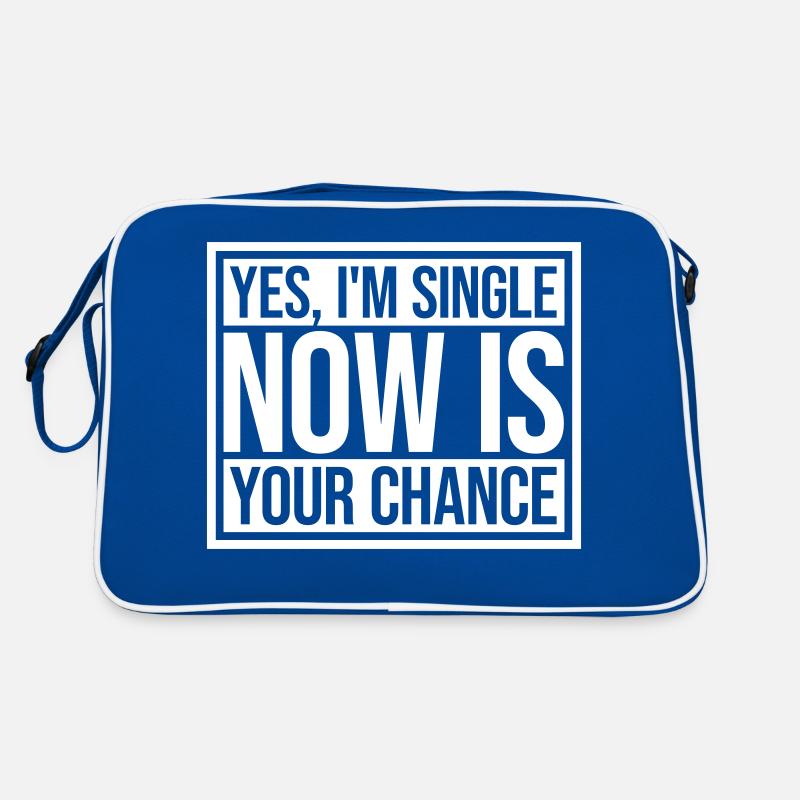 single now your chance - Retro Tasche - Blau/Weiß