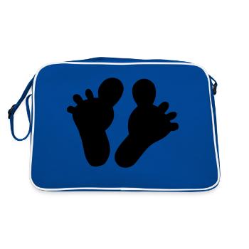 Big toe feet! - Retro Bag - blue/white - Back