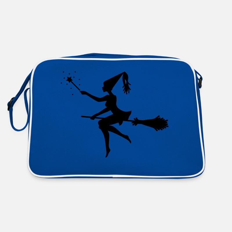 Hexe - Retro Tasche - Blau/Weiß