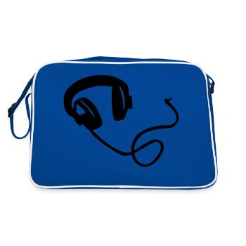 Headphones - Retro Bag - blue/white - Back