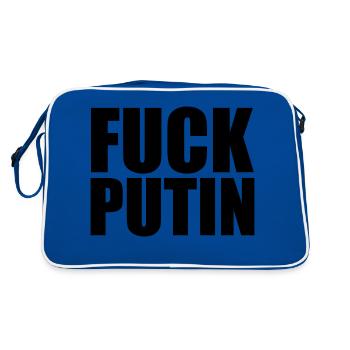 FUCK PUTIN - Retro Tasche - Blau/Weiß - Hinten