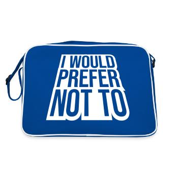 I prefer not to - Retro Bag - blue/white - Back