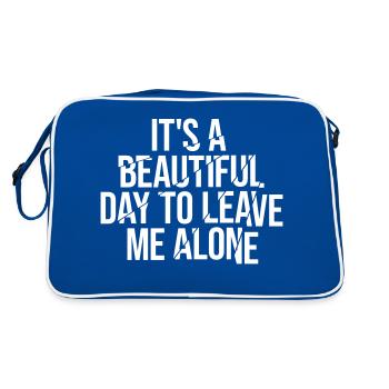 leave me alone day - Retro Bag - blue/white - Back