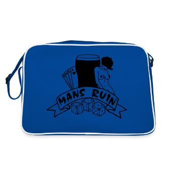 Mans Ruin Sex Drugs Rock and Roll Pinup Girl - Sac Retro - bleu/blanc - Dos