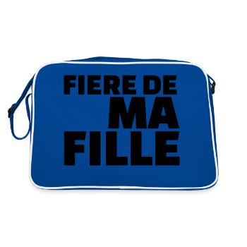 Fière de ma fille - Sac Retro - bleu/blanc - Dos