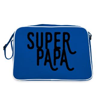 papa - Retro Tasche - Blau/Weiß - Hinten