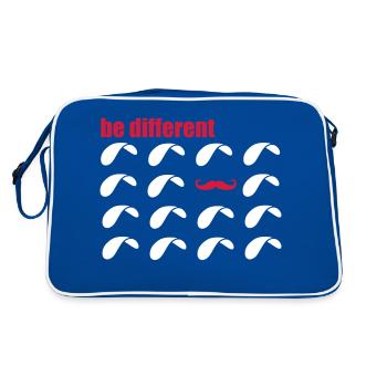 Moustache-be différent, parapente et soaring - Sac Retro - bleu/blanc - Dos