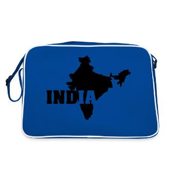 Inde (ID: 002004) - Sac Retro - bleu/blanc - Dos