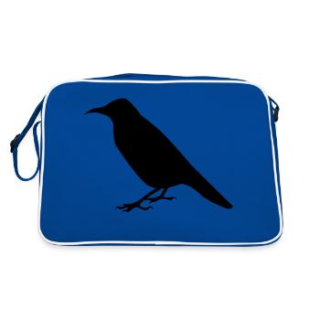 raven crow - Retro Bag - blue/white - Back