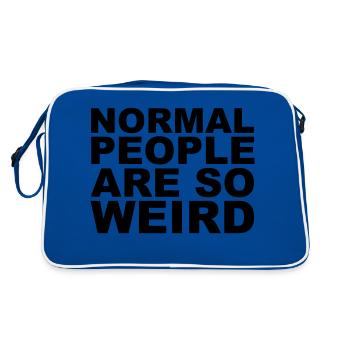 Normal People Are Weird - Sac Retro - bleu/blanc - Dos