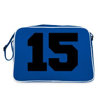 15 - Retro Tasche - Blau/Weiß - Hinten