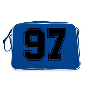 97 - Sac Retro - bleu/blanc - Dos