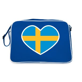 Cœur de Suède - Sac Retro - bleu/blanc - Dos