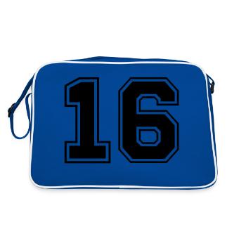 sechszehn - Retro Bag - blue/white - Back