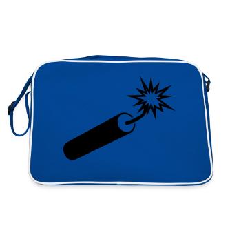 dynamit___f1 - Sac Retro - bleu/blanc - Dos