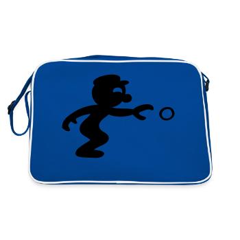 pétanque jeu de boules - Sac Retro - bleu/blanc - Dos