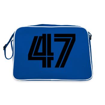 47 - Sac Retro - bleu/blanc - Dos