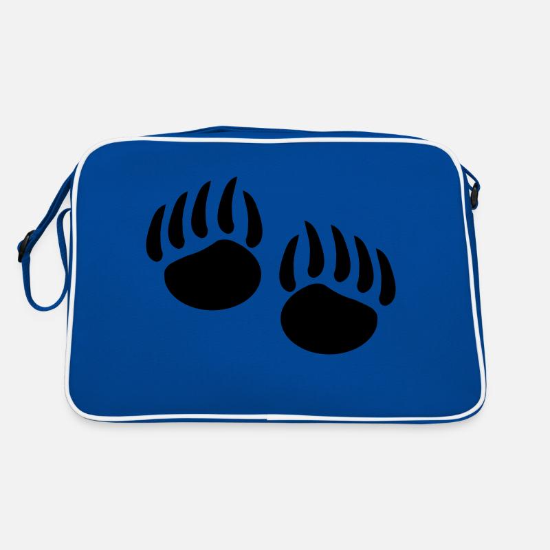 baerentatze2 - Retro Tasche - Blau/Weiß