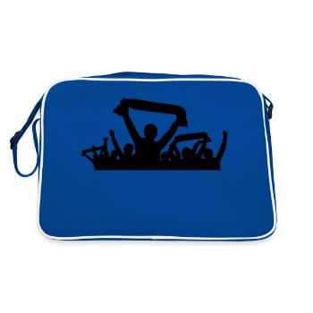 Fans Schal - Retro Tasche - Blau/Weiß - Hinten