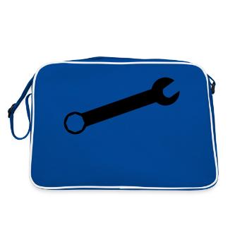 OUTIL CLES - Sac Retro - bleu/blanc - Dos