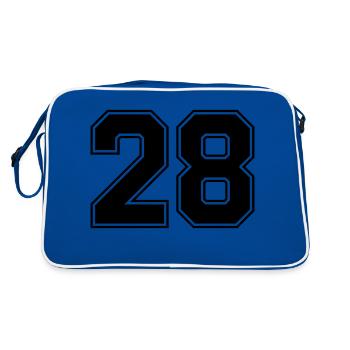 28 - Sac Retro - bleu/blanc - Dos