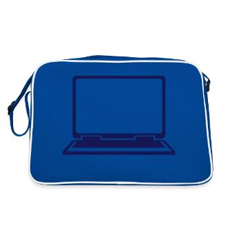 Laptop computer icon 802 - Retro Bag - blue/white - Back