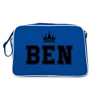 Benoît - Sac Retro - bleu/blanc - Dos
