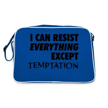 I Can Resist Everything Except Temptation - Retro Bag - blue/white - Back